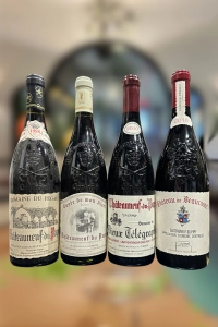 Châteauneuf-du-Pape Collection - Pegau, Beaucastel, Vieux Telegraphe, Mon Aieul (4x 750ml)
