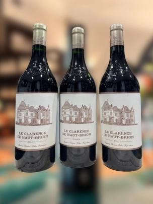 3 Bottles of Château Haut Brion, Le Clarence de Haut Brion, Pessac-Leognan, Bordeaux, 2009 (750ml)