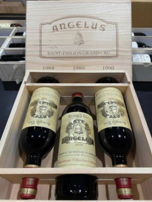 Château Angelus "Les Intemporels II" Vertical Case 1988, 1989, 1990 (3x 750ml)